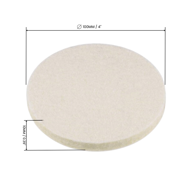 4" Felt Buff Pad – Premium