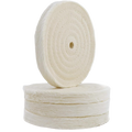 6" White Extra-Thick Cotton Buffing Pad – Premium Surface Restoration Wheel