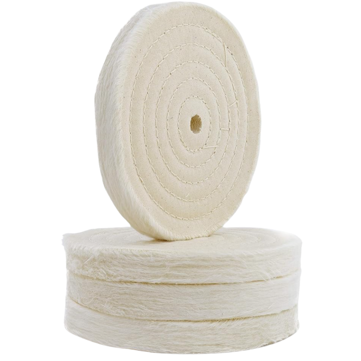 6" White Extra-Thick Cotton Buffing Pad – Premium Surface Restoration Wheel