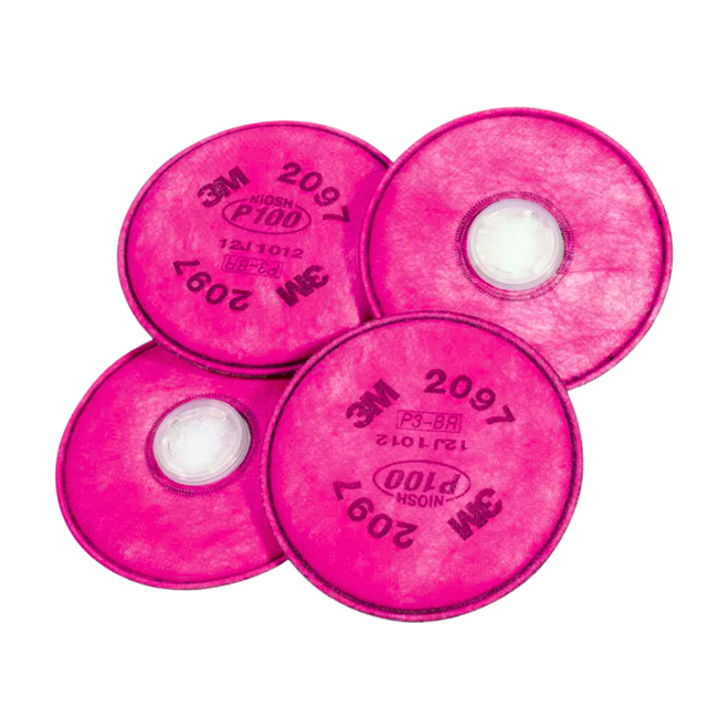 3M P100 Particulate Filters with Carbon Odor Layer (Bag of 2)