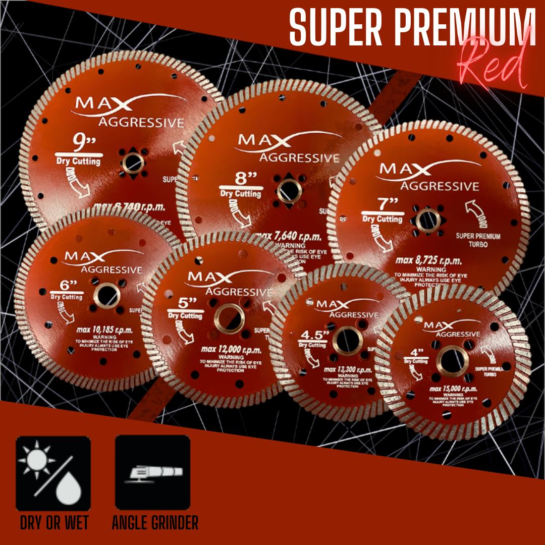 Max Aggressive Super Premium Red Diamond Turbo Blade – Versatile High-Performance Cutting Disc