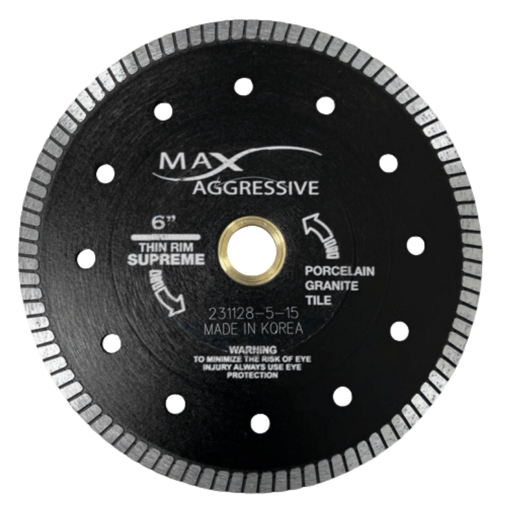 Max Aggressive Porcelain Premium Thin Rim Diamond Blade – Precision Chip-Free Disc
