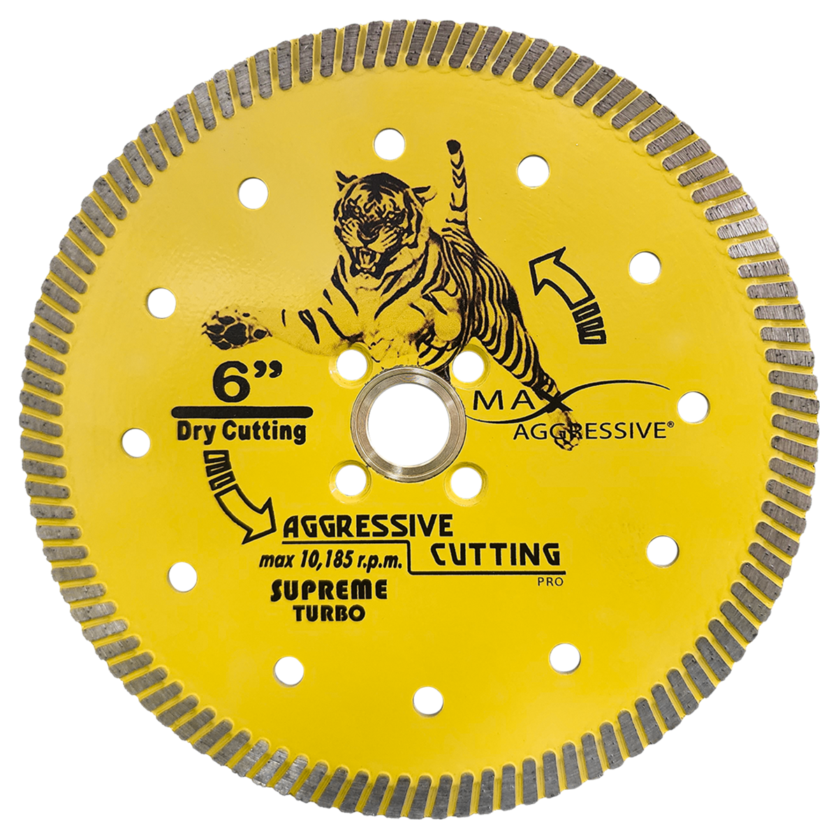Max Aggressive Yellow Tiger Supreme Turbo Blade – Ultra-Fast Precision Diamond Disc