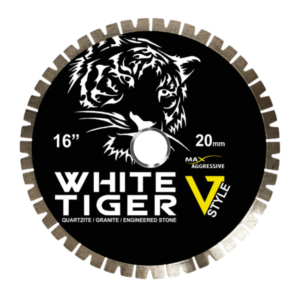 White Tiger V Style Blade 20mm Diamond Blade