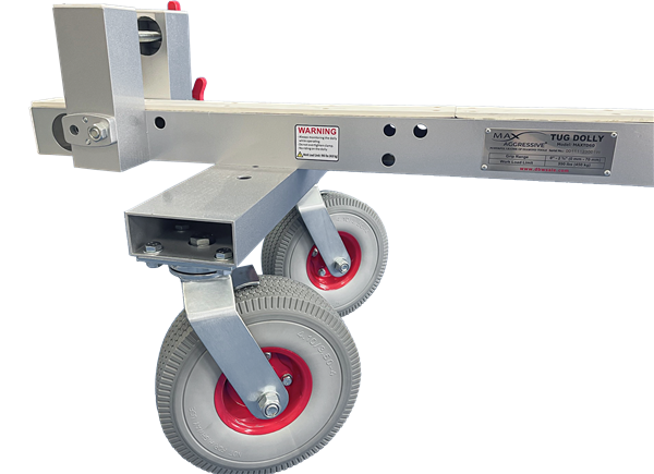 Max Aggressive Industrial Tug Dolly – Slab & Glass Transport System