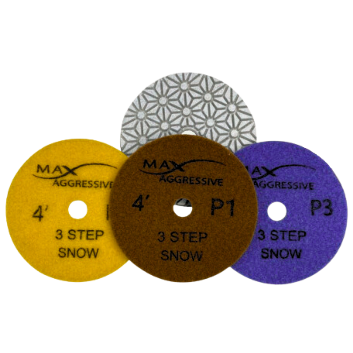 Snow 3-Step Diamond Polish Pads – High-Gloss High-Speed System