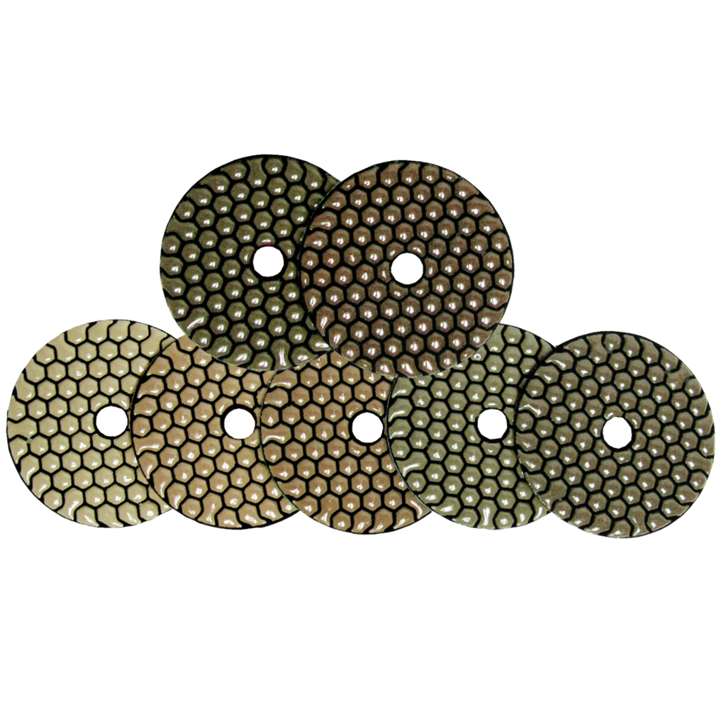 4" Premium Dry Polishing Pads Shine – Ultra-Flexible On-Site Diamond System