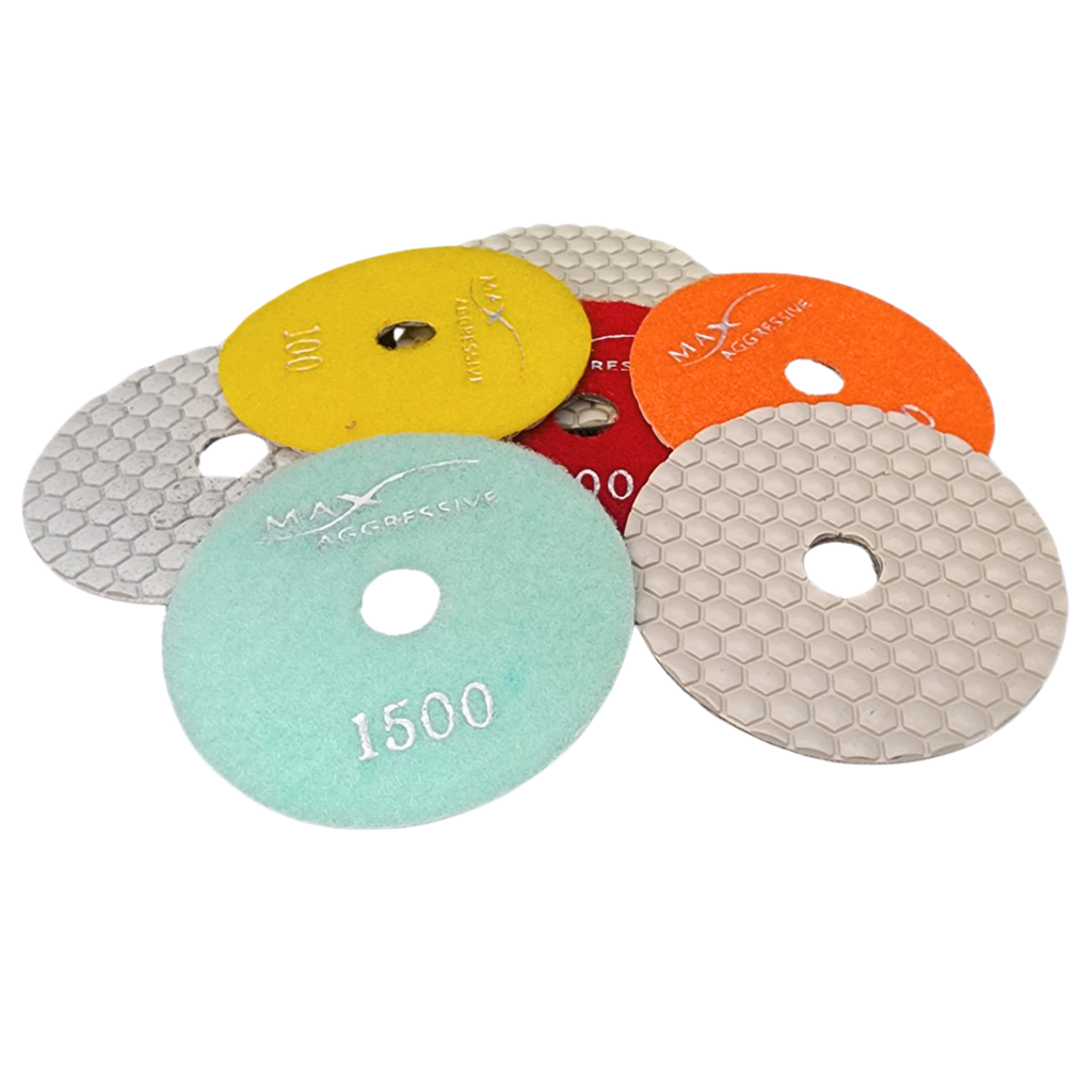Max Aggressive® Dry White Polishing Pads – Ultra-Fast Non-Marking System