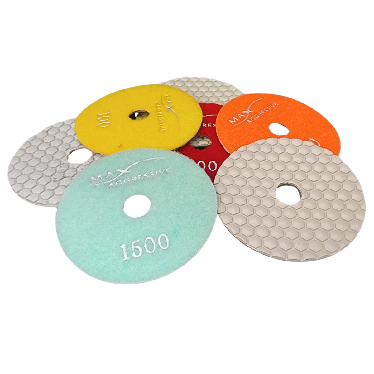 Max Aggressive® Dry White Polishing Pads – Ultra-Fast Non-Marking System