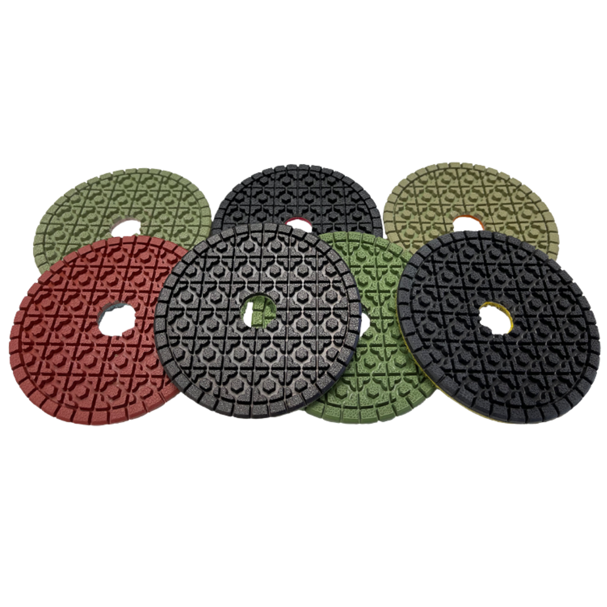 4" Wet Polishing Pads New Style Premium – 7-Step CNC-Ready Diamond System
