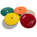 4" Wet Polishing Pads White Resin Premium – Extended Life Non-Marking System