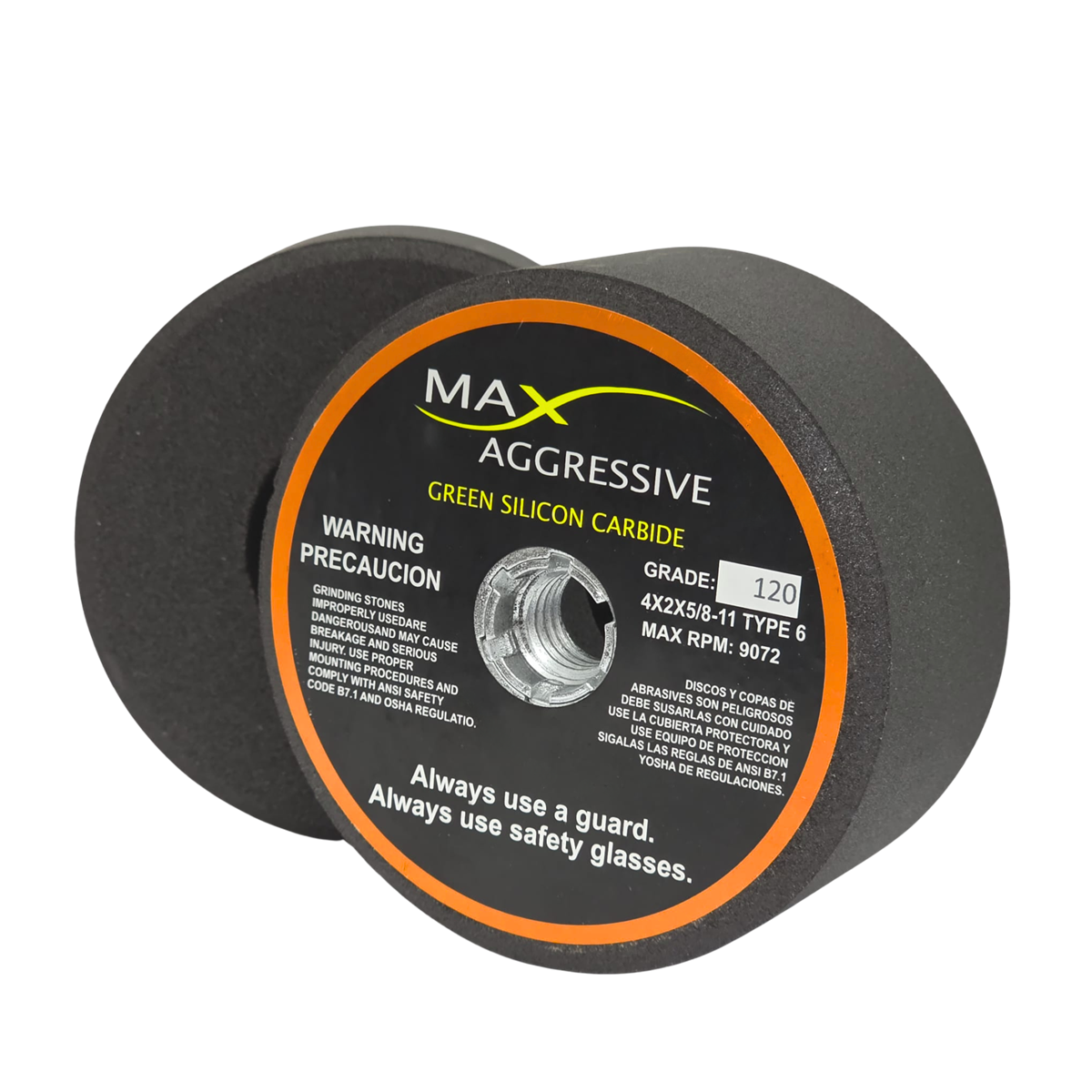 4" Max Aggressive Green Silicon Carbide Grinding Stone