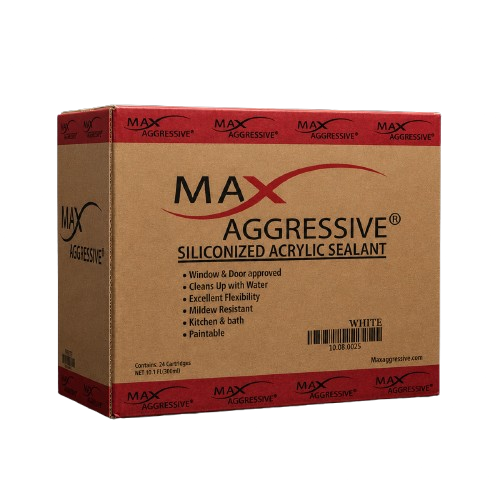 Max Aggressive Siliconized Acrylic Caulk Sealant (Bulk Box of 24)