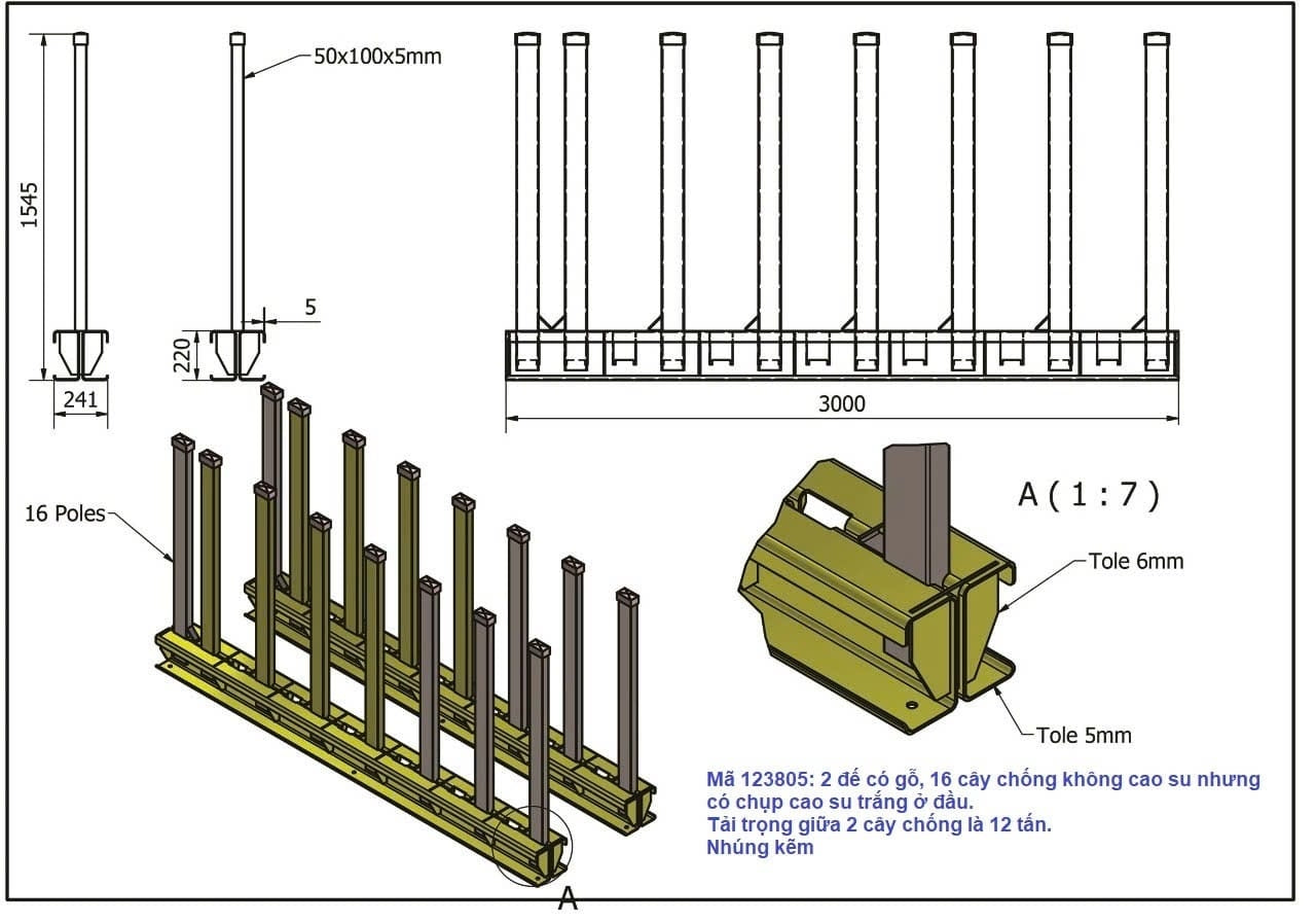 12 Ton 10' Bundle Slab Rack