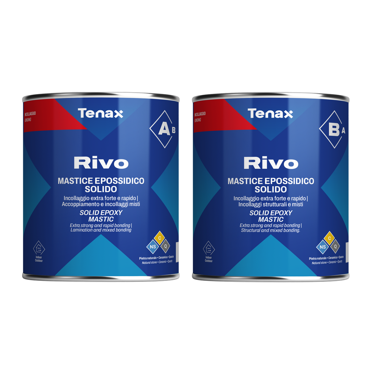 Tenax Rivo A+B Knife Grade Epoxy — 1+1 Liter Kit — product-family photograph; only the selected option is supplied