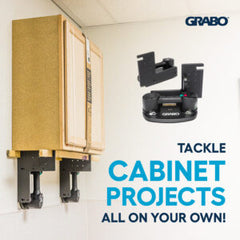 GRABO Cabinet Installation Plates by Izzy Swan — Set of 2 — official product/application photo 2. Consult the listed package contents; demonstration tools and surfaces are not part of the accessory.