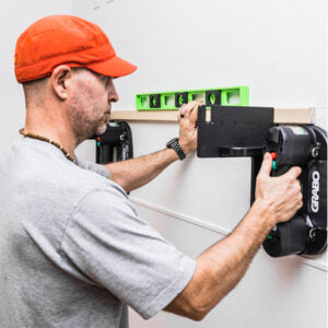GRABO Cabinet Installation Plates by Izzy Swan — Set of 2 — official product/application photo 5. Consult the listed package contents; demonstration tools and surfaces are not part of the accessory.