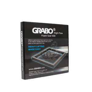 GRABO HighFlow Standard Foam Seal 400 — official gallery image; any plate or HighFlow lifter shown demonstrates use and is sold separately.