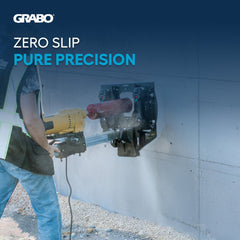 GRABO Bore Mount Core Drill Mounting Plate — official product and application image 2. Refer to the listed package contents for included components.