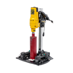 GRABO Bore Mount Core Drill Mounting Plate — official product and application image 7. Refer to the listed package contents for included components.