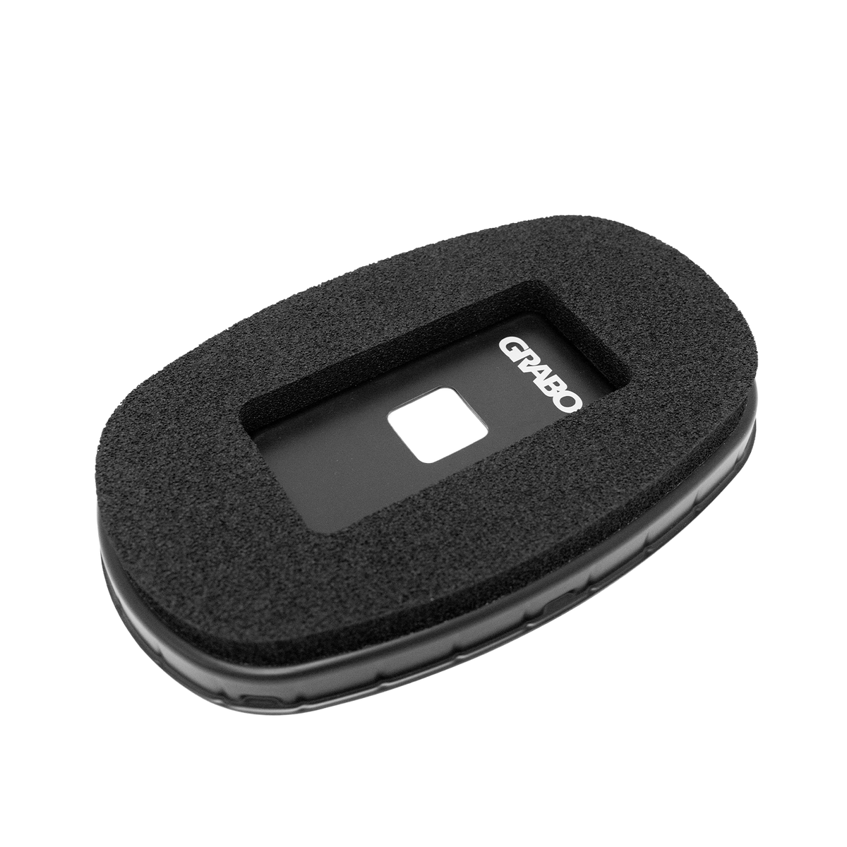 GRABO HighFlow Oval Foam Seal — 80 x 160 mm — official product/application photo; accessories shown for demonstration are not included