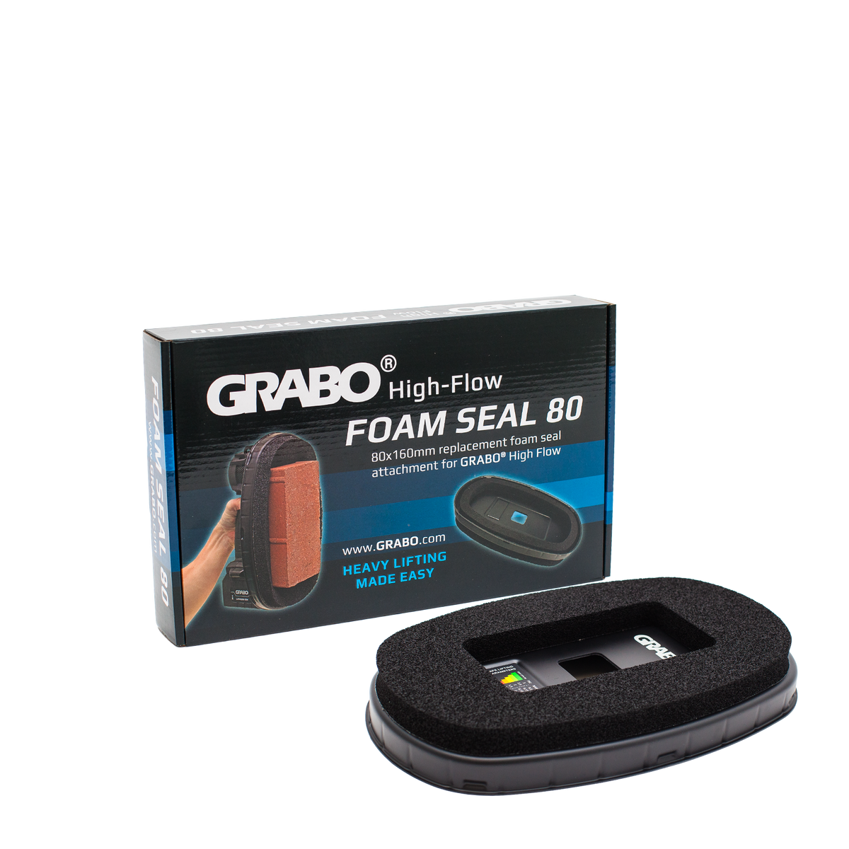 GRABO HighFlow Oval Foam Seal — 80 x 160 mm