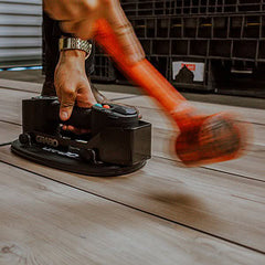 GRABO Impact Plate — official product/application photo 5. Consult the listed package contents; demonstration tools and surfaces are not part of the accessory.