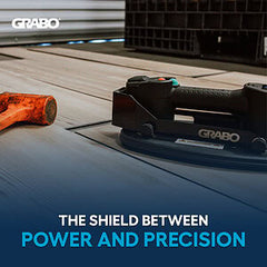 GRABO Impact Plate — official product/application photo 6. Consult the listed package contents; demonstration tools and surfaces are not part of the accessory.