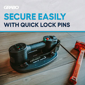 GRABO Impact Plate — official product/application photo 8. Consult the listed package contents; demonstration tools and surfaces are not part of the accessory.