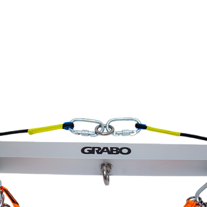 GRABO U-Hoist Lifting Bar — official product and application image 6. Refer to the listed package contents for included components.