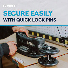 GRABO Roller Transport Attachment — official product/application photo 4. Consult the listed package contents; demonstration tools and surfaces are not part of the accessory.