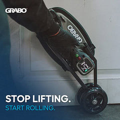 GRABO Roller Transport Attachment — official product/application photo 6. Consult the listed package contents; demonstration tools and surfaces are not part of the accessory.