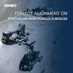 GRABO 90-Degree Seam Setter V2 — Quick-Lock Version — official product/application photo 8. Consult the listed package contents; demonstration tools and surfaces are not part of the accessory.