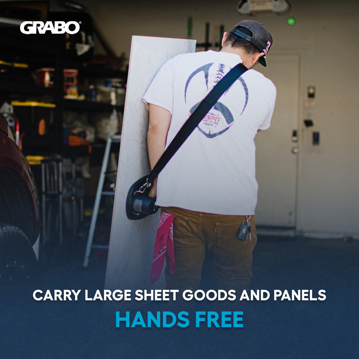 GRABO Lifting Strap — official product/application photo 4. Refer to the listing for included components.