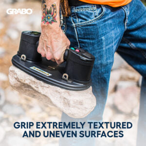 GRABO RockSeal Textured-Surface Replacement Seal — official product/application photo; accessories shown for demonstration are not included