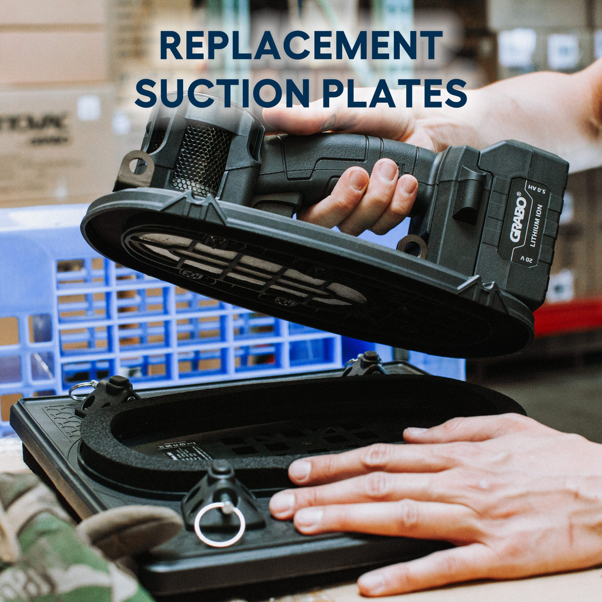 GRABO HighFlow Suction Plate 300 and Smart Cut Foam Seal Kit — official product/application image 4. Only the selected package is included; additional tools or accessories in demonstrations are sold separately.